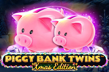 Piggy Bank Twins Xmas